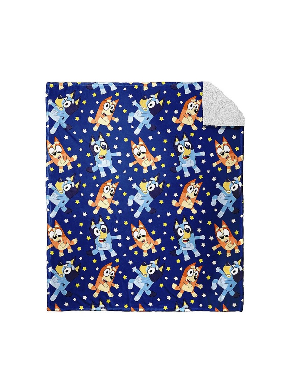 ✨ NWT Bluey Dance Party Sherpa Throw Blanket 60x70 Plush Cozy Kids Blanket